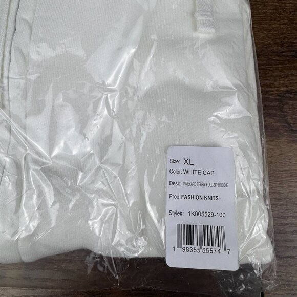 Vineyard Vines Full Zip Hoodie XL White Cap NWT Factory Sealed - Picture 6 of 7
